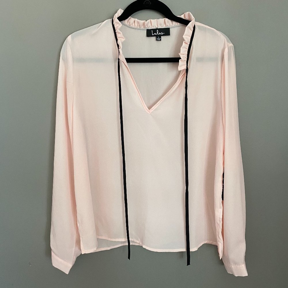 Lulu's Sheer Pink Top
